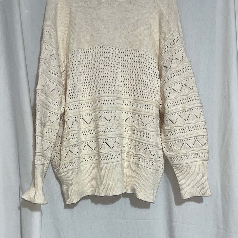 Ophelia Roe Beige Button-Up Cardigan 3X - Picture 8 of 12